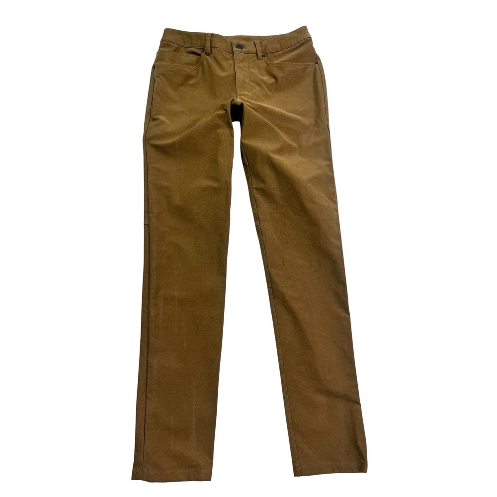 Lululemon 31x32 Brown ABC‎ Utilitech Slim Fit Pants Canvas Stretch Work M5ABOS